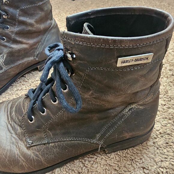 Harley Davidson Jutland Leather Boots D93317 Mens 12 Brown Lace Up Motorcycle main image 7